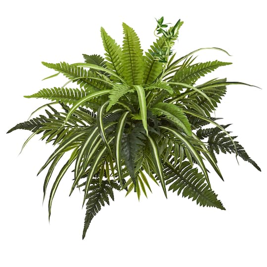 Mixed Greens & Fern Bush, 3ct.